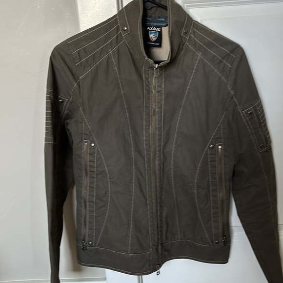 Kuhl women’s XS khaki zip-up moto jacket - Picture 7 of 7